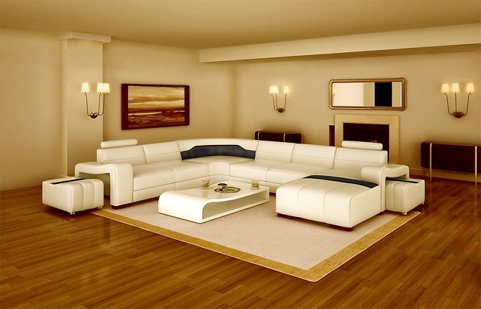 Sàn gỗ phù hợp với không gian phòng khách